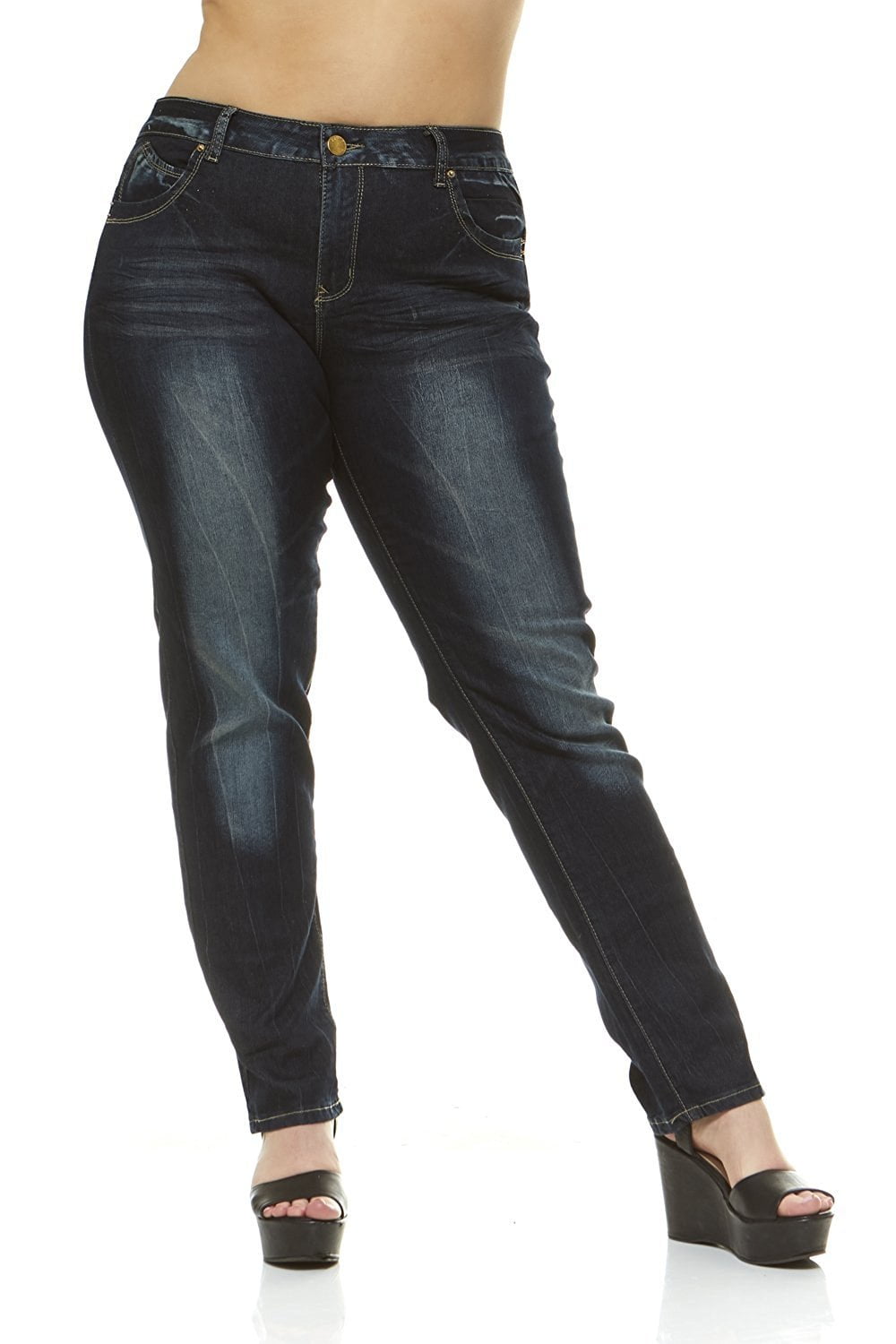 walmart plus size black jeans