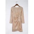 thumbnail image 1 of ABPHQTO Vestido de lentejuelas a la cadera con nudo albaricoque para mujer, 1 of 5