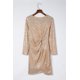 thumbnail image 1 of ABPHQTO Vestido de lentejuelas a la cadera con nudo albaricoque para mujer, 1 of 5