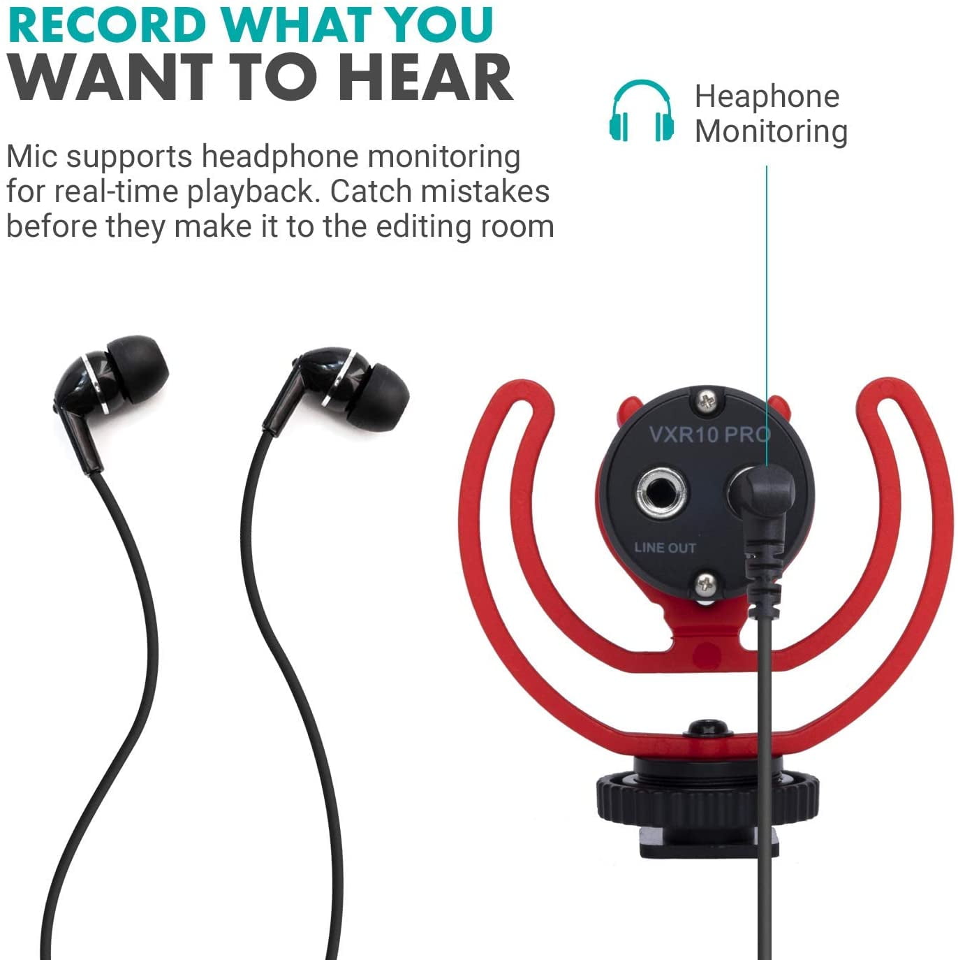 Movo 10pro Movo VXR10-PRO Supercardioid Shotgun Microphone for Cameras and Smartphones