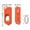 Orange, variant on Silicone Case for Flipper Zero, Soft Protective Case for Flipper Zero Device Kids Game, Anti-Scratch Protective Cover for Flipper Zero Body Shell Children Game Accessories with Carabiner