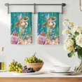 thumbnail image 3 of Turtle Coastal Kitchen Towels Set of 1, Summer Beach Coral Seahorse Green Wooden Retro Absorbent Dish Towels for Kitchen, Microfiber Hand Towel, Quick Drying Tea Towel for Cleaning Dishcloths, 3 of 7