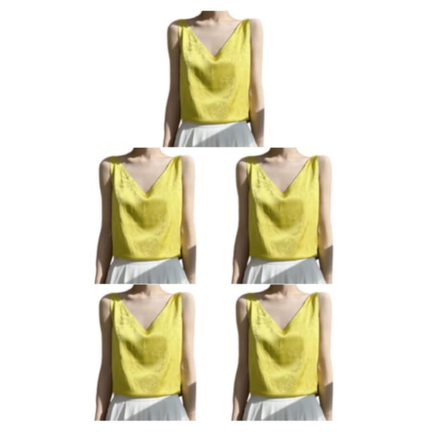 Sonducket Colección de camisetas sin mangas Top para mujer - Camiseta de fibra ligera cómoda y elegante Top Tops Mujer Camisola Verano A36 Type2 NO2