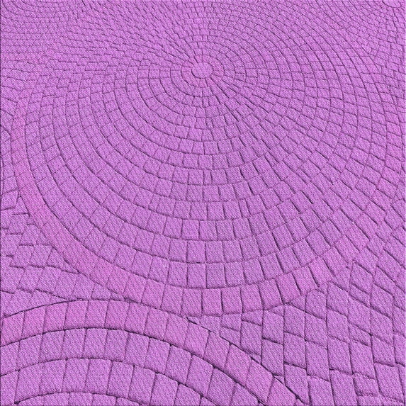 Ahgly Company Machine Washable Indoor Square Transitional Violet Purple Area Rugs, 7' Square