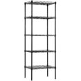 thumbnail image 1 of Estantería BestOffice de 5 niveles ajustable, metal, 30 × 42 × 120 cm, color negro, 1 of 8