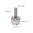 thumbnail image 2 of Uxcell 4Pcs Round Flat Head Knurled Thumb M2.5x7.5mm Hand Clamping Threaded Screws Knob Bolts for Calipers, 2 of 5