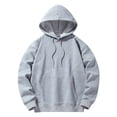 thumbnail image 1 of Wyzesi Red Sweatshirts Men Zip Up Male Solid Color Hooded Long Sleeved Pullover Sweatshirt, 1 of 6
