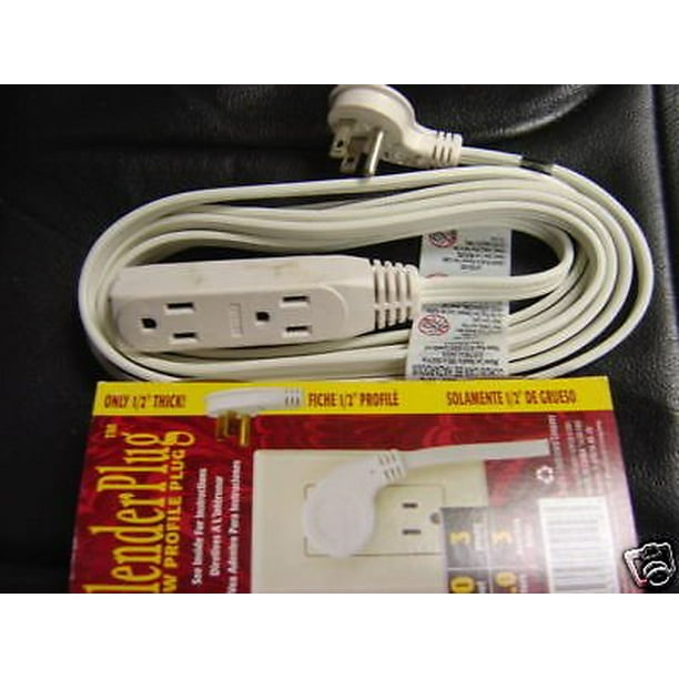 6 FT INDOOR EXTENSION CORD W/THIN PROFILE PLUG By Electricord Walmart