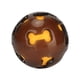 thumbnail image 3 of Pelota dispensadora de comida para mascotas, limpieza de dientes, goma lavable para masticar, pelota de juguete para cachorro, color marrón, 3 of 5