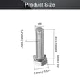 thumbnail image 4 of MroMax M8 Left Hand Hex Head Bolt M8-1.25 x 30mm 304 Stainless Steel Reverse Threaded Hex Tap Screw Bolts 2pcs, 4 of 4