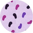 thumbnail image 1 of Ahgly Tapis Rond Lavable en Machine Intérieur Transitionnel Violet, 4 Pieds Rond, 1 of 7