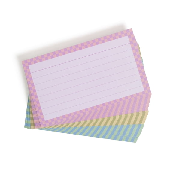 U Brands Lined Index Cards, Assorted Colors, 100 Count, 3x5 inches