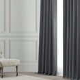 thumbnail image 4 of Half Price Drapes Armour Grey Bellino Textured Faux Linen Room Darkening Curtains For Bedroom & Living Room Curtains(1 Panel), Curtains 108 Inches Long, 50W X 108L, 4 of 12