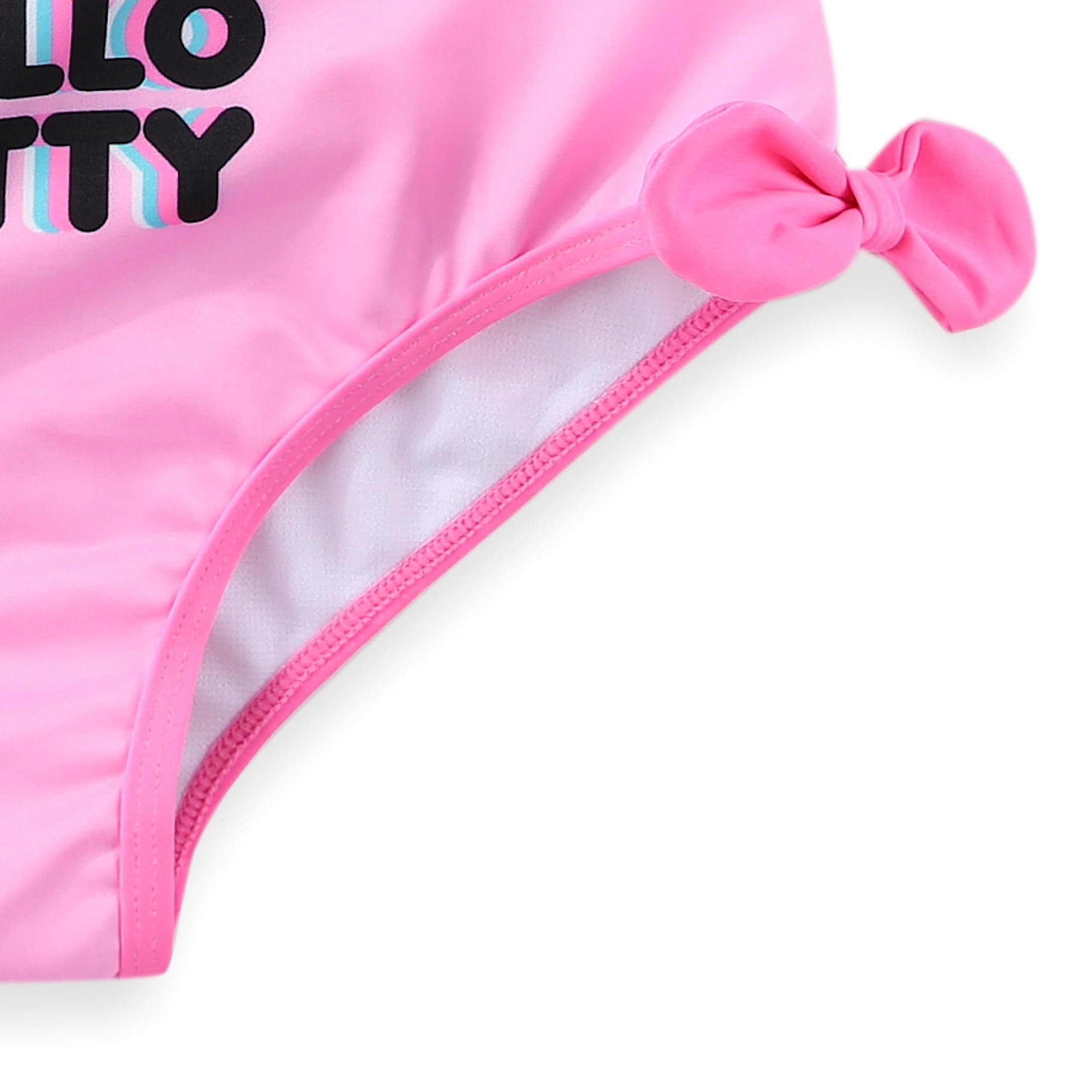 Hello Kitty Sanrio UPF 50+ One Piece Bathing Suit with Mesh Cover-Up Beach Robe (Girls), 2 Piece Set, Sizes 4-6X