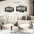 thumbnail image 4 of Elephant Stock Monochromatic Camargue Horses Wall Art - Horizontal Multi Panel Canvas - Living Room Wall Decor - Animal Multi Panel - Gray And White Decor - 43" x 27", 4 of 8