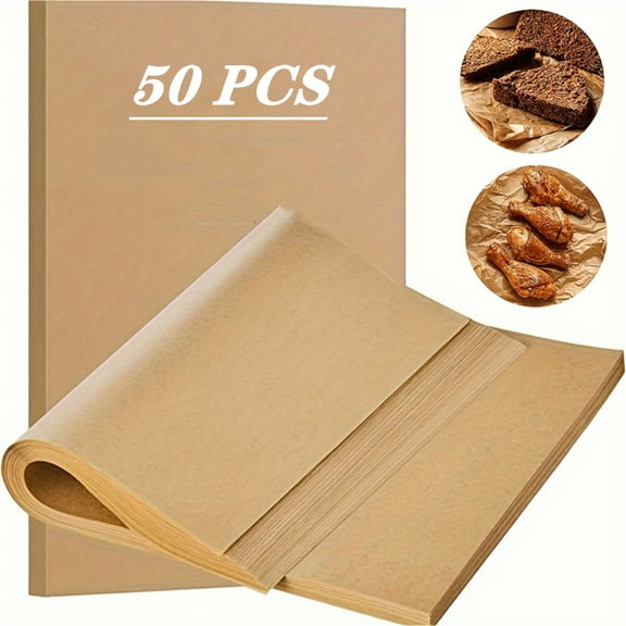 Nmkwnr 50 Pack Parchment Paper Paper Sheets Precut Baking Paper for Baking Cooking, Grilling Rack, Oven, 16"x12"