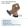 thumbnail image 3 of 1 Pcs IDC Rainbow Wire Flat Ribbon Cable DP37 Male to 37P Female 11.8 Inch Length 2.54mm Pitch, 3 of 4