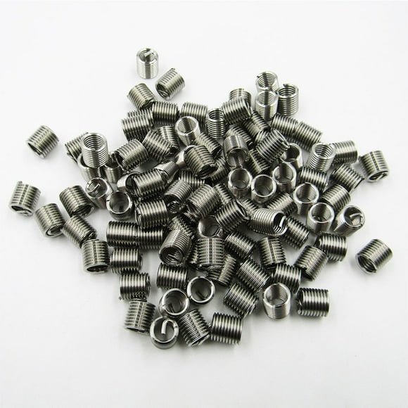 50Pcs Tthread Repair Insert Kits 304 Stainless Steel M6 X 1.0 1.5D Insert Length Helicoil Wire Thread Insert For Power Tool