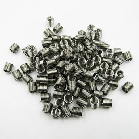 

50Pc 304 Stainless Steel M6 X 1.0 1.5D Insert Length Helicoil Wire Thread Insert