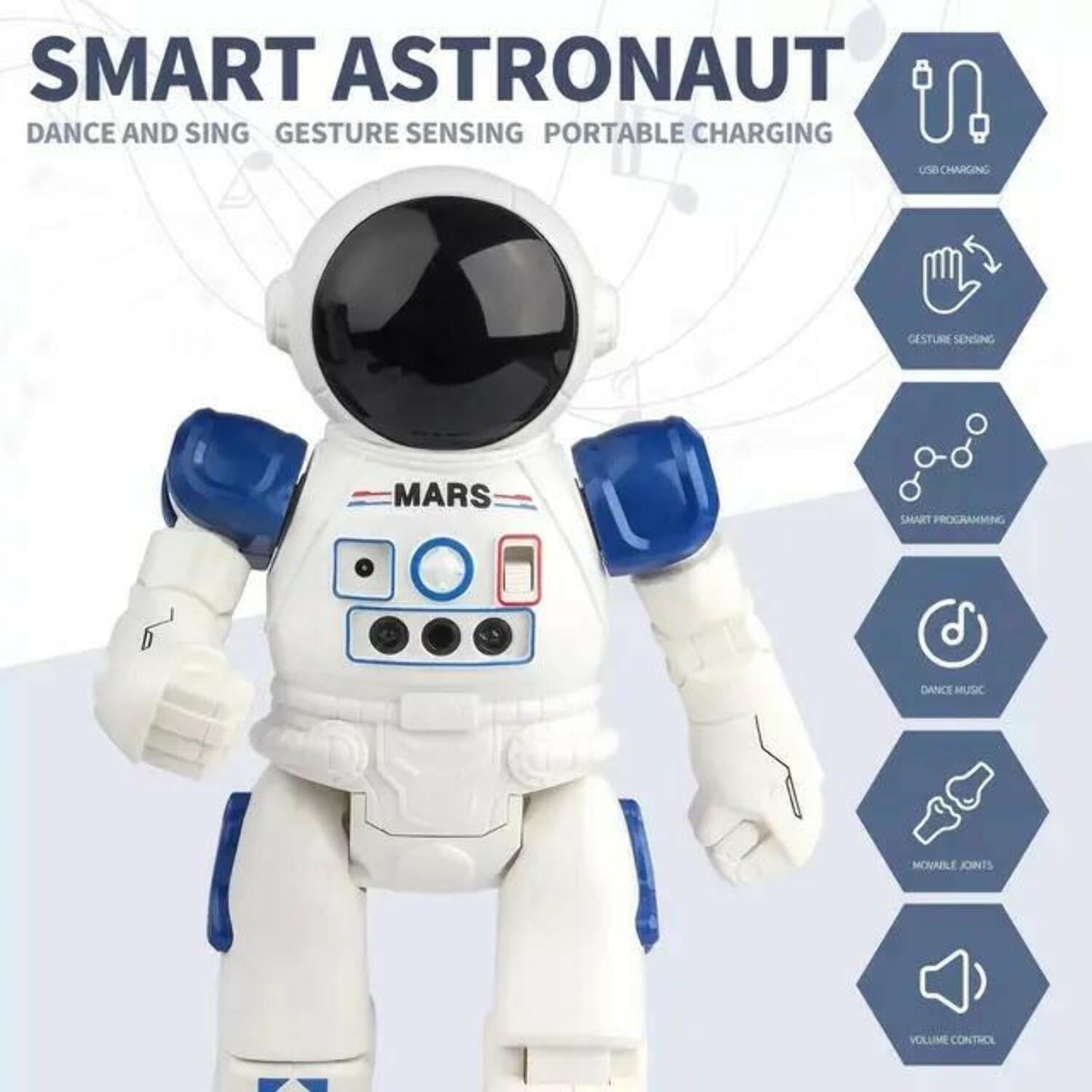 GN Universe Smart Astronaut Space Robot With Remote Control And Gesture Sensing USB Charger Ages 6+