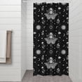 thumbnail image 2 of Black White Gothic Butterfly Sun Moon Flower Pattern Shower Curtain 36"x72" ,Bathroom Decorative Shower Curtains Set with 12 Hooks,Modern Waterproof Washable Shower Curtain, 2 of 6