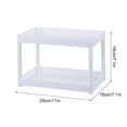 thumbnail image 3 of Becaristey Stay Organized Versatile Cubicle And Classroom Storage Rack Cubicles Pedestal Sink Storage Cabinet White 2 layers 1Set, 3 of 6
