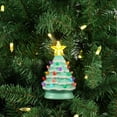 thumbnail image 3 of Mr. Christmas 5" Nostalgic Ceramic Lit Tree Ornament, Seafoam Green, 3 of 3