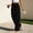 Black, variant on Women's Cotton Linen Wide Leg Pants with Pockets, Elastic Waist Crossover Casual Trousers Summer Loose Fit Pants