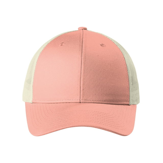 Top Headwear Low-Profile Snapback Trucker Cap - Soft Coral