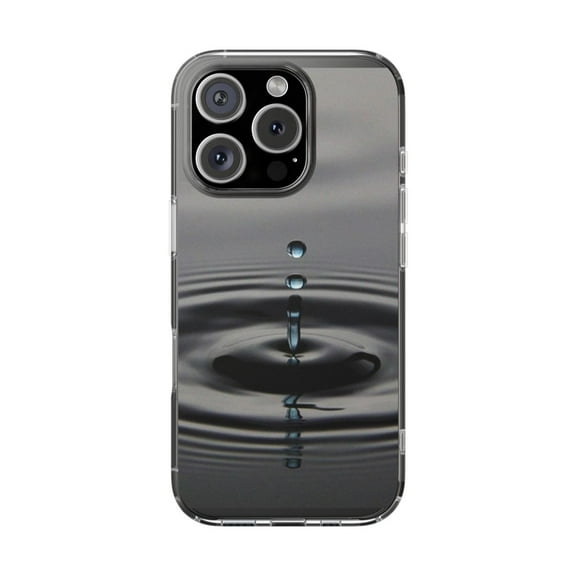 Clear Hybrid Shockproof Case for Apple iPhone 16 PRO - Serene Water Ripple Moment