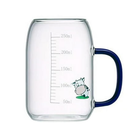 

PRAETER Measuring Mug Children s Milk Cup Non-toxic Safe Hand-held Glass