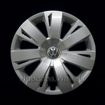 2010 Volkswagen Jetta Hubcaps OEM Genuine Hubcap for Volkswagen Jetta 2011-2018 - Professionally Refinished Like New - 16in Replacement Single Wheel Cover ()