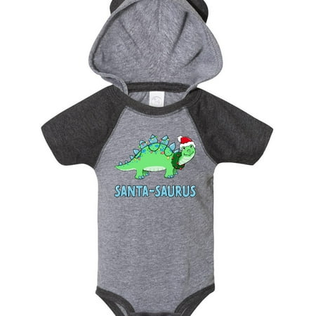 

Inktastic Santa-saurus Christmas Dinosaur with Hat Lights and Wreath Gift Baby Boy or Baby Girl Bodysuit