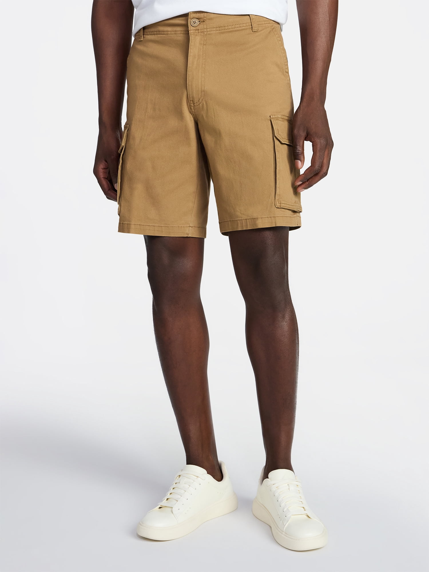 George Men's Cargo Shorts, 8-inch Inseam, Pull-On Stretch Waist