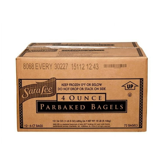 Sara Lee Par Baked Everything Topped Bagel, 4 Ounce - 72 per case.