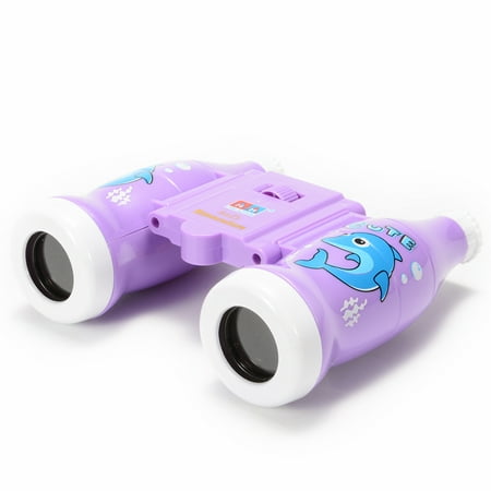 1 PCS Color Box Package ABS Material Purple Cartoon Bottle Style Variable Focus Binoculars Toy Bird Watching Hiking Educational Science Kits Toy Gift For Kids