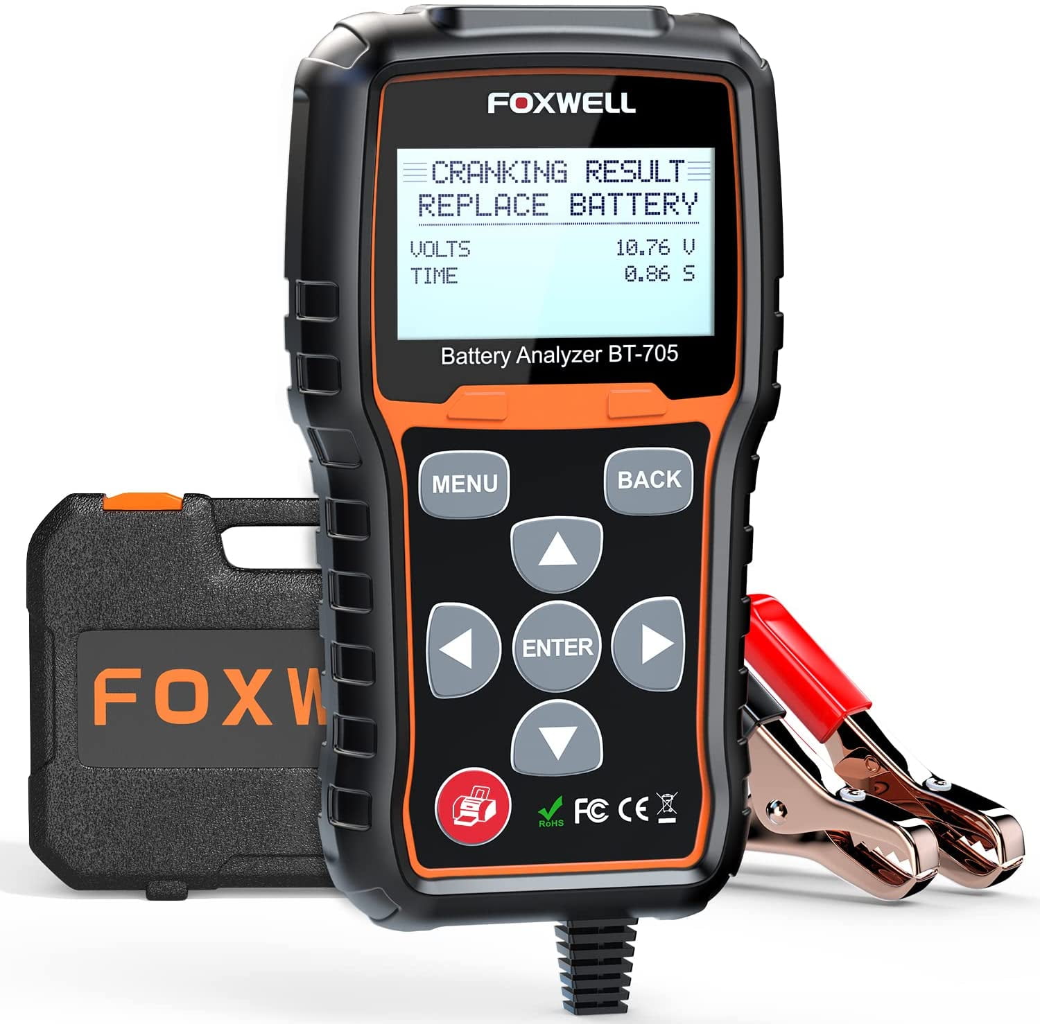 Foxwell BT705 12V 24V Auto Battery Load Tester Cranking Charging System Analyzer 