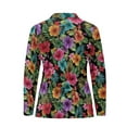thumbnail image 5 of Yuyamidu Colorful Hibiscus Golf Top for Women Golf Shirts Tropical Long Sleeve Collared Tennis Shirt Quarter Zip Activewear Size M, 5 of 8