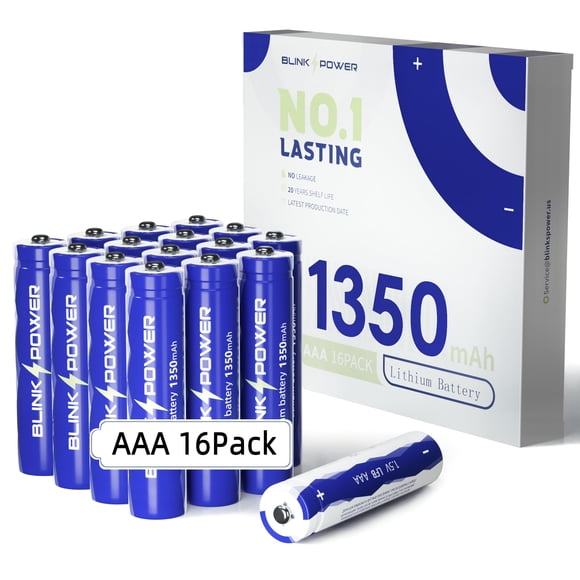 Baterías de litio Blinkspower Triple A 1350 mAh 1,5 V (paquete de 16)