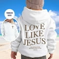 thumbnail image 2 of Chenglor Girls Jesus Loves You Hoodie Sweatshirts for Girls Toddler & Kids II Little Girl's Pullover Tops Sweaters & Hoodies, 2 of 7