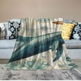 thumbnail image 2 of ARISTURING  Shark Whale Blanket Ocean Animal Comfort Mediterranean Style Warmth Print Throw Blanket for Sofa Chair Bed Office Travelling Camping, 2 of 6
