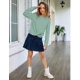 thumbnail image 5 of Arshiner Girls Casual Twist Front Lightweight Sweatshirt Tie Dye Printed Long Sleeve Crop Tops Pullover, 5 of 6