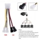 thumbnail image 1 of 1 Uds Molex de 4 pines a conector adaptador de Cable de alimentación de ventilador de 3 pines 12v * 2 / 5v * 2, 1 of 3