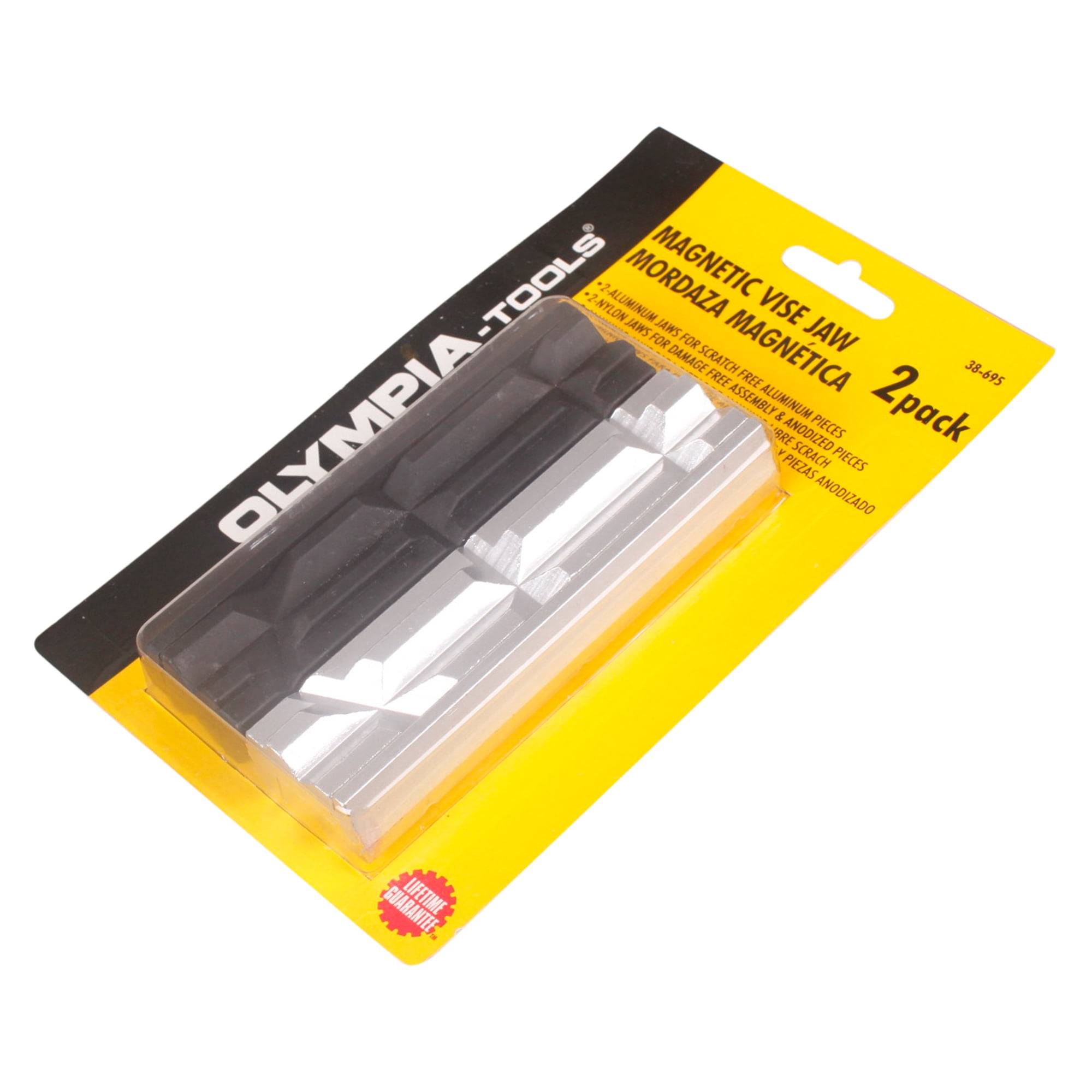 Olympia Tools Magnetic Vise Jaws 2-Pack - Aluminum And Nylon Protective Jaws