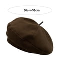thumbnail image 6 of Mosey Women Winter Painter Hat Solid Color Soft Warm Breathable Decorative Commute Beret Vinatge French Style Octagonal Cap, 6 of 8
