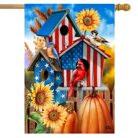 Briarwood Lane American Fall Birdhouses House Flag