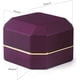 thumbnail image 2 of Caja cuadrada de lujo para anillos de terciopelo con luz LED para propuesta, compromiso, boda, color morado, 2 of 5