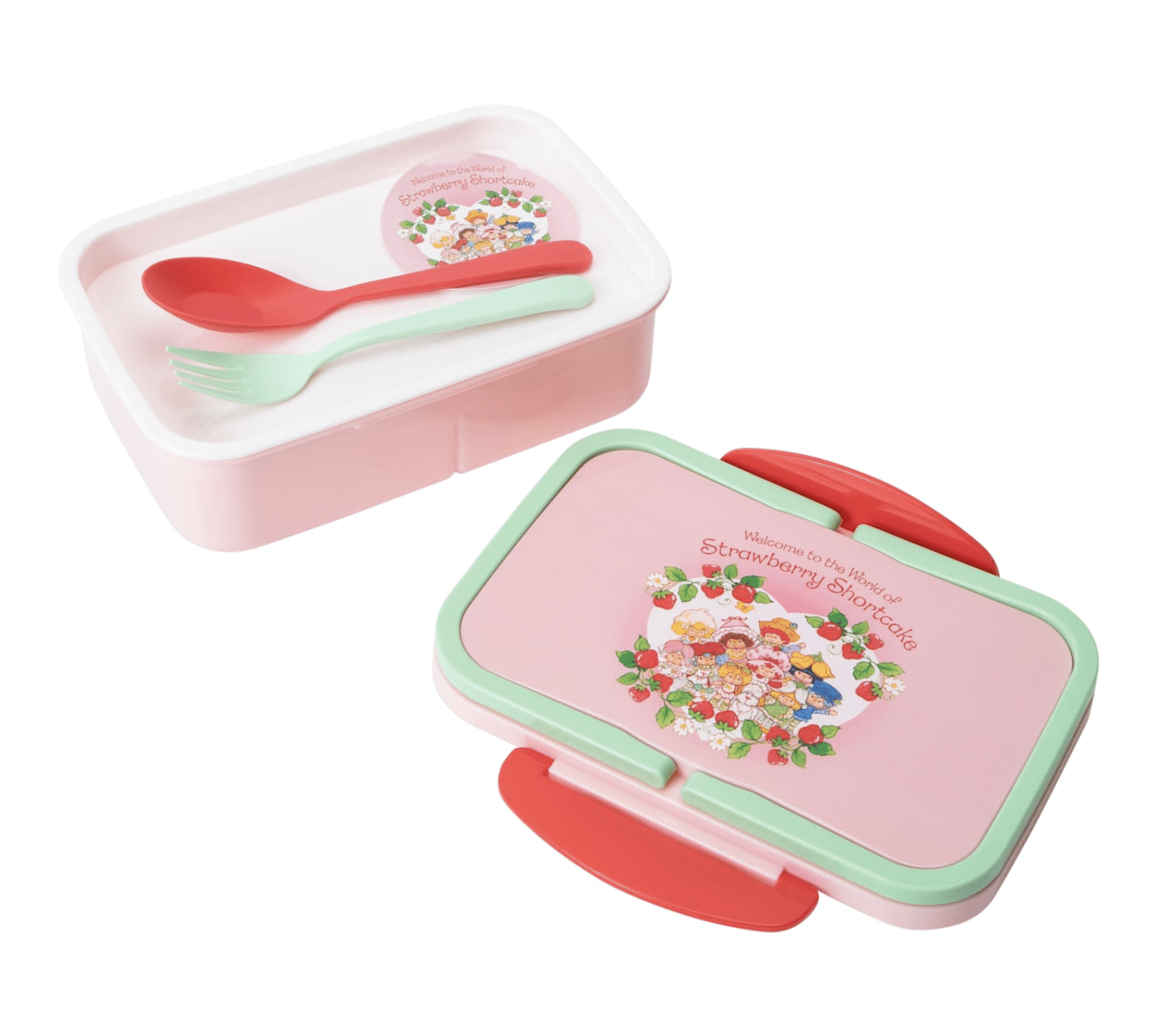 Strawberry Shortcake Bento Box & Bottle Set – Lunch Kit with Utensils