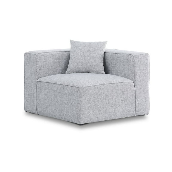 Meridian Furniture Cube Grey Durable Linen Modular Component