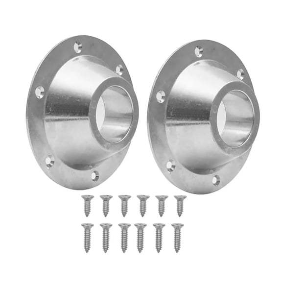 Sleek 6.5" Outer Diameter Table Bases for RVs Chrome-Plated, Includes 12 Screws